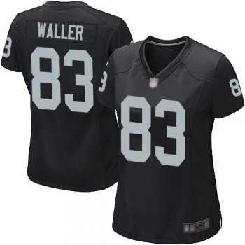 Women's #83 Oakland Raiders Darren Waller Game Home Black Jersey: Football