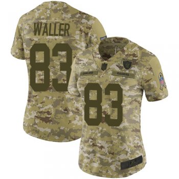 Women's #83 Oakland Raiders Darren Waller Limited Camo Jersey: Football 2018 Salute to Service