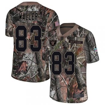 Men's #83 Oakland Raiders Darren Waller Limited Camo Jersey: Football Rush Realtree