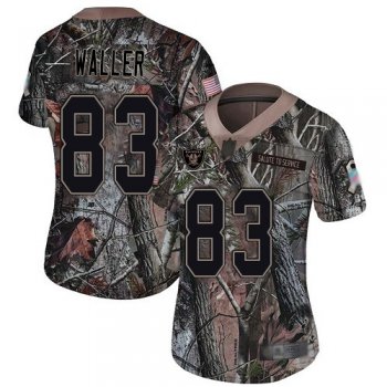 Women's #83 Oakland Raiders Darren Waller Limited Camo Jersey: Football Rush Realtree