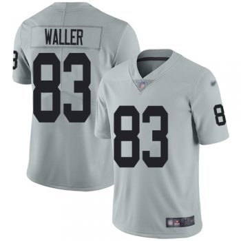 Youth #83 Oakland Raiders Darren Waller Limited Silver Jersey: Football Inverted Legend