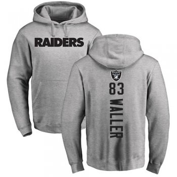 Women's #83 Oakland Raiders Darren Waller Backer Ash : Football Pullover Hoodie