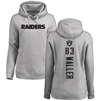 Men's #83 Oakland Raiders Darren Waller Backer Ash : Football Pullover Hoodie