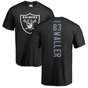 Men's #83 Oakland Raiders Darren Waller Backer Black : Football T-Shirt