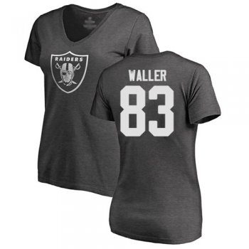 Women's #83 Oakland Raiders Darren Waller One Color Ash : Football T-Shirt