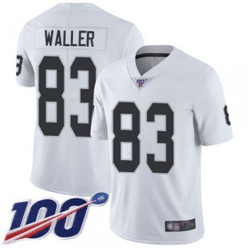 Youth #83 Oakland Raiders Darren Waller Limited Road White Jersey: Football 100th Season Vapor Untouchable