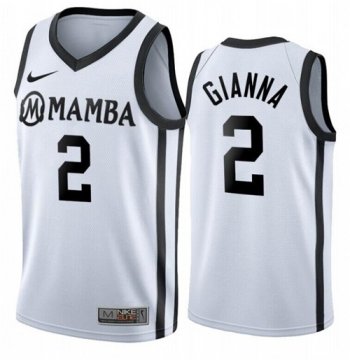 NBA Lakers 2 Gianna Bryant “Mamba” White Stitched Men Jersey