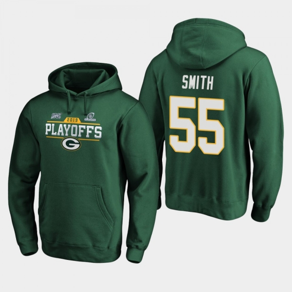 Men's Green Bay Packers Za'Darius Smith 2019 NFL Playoffs Bound Chip Shot Pullover Hoodie - Green