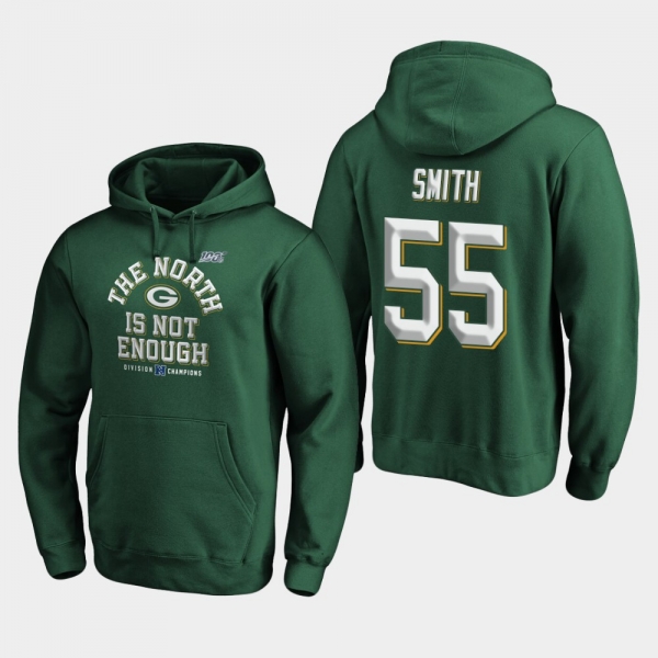 Men's Green Bay Packers Za'Darius Smith 2019 NFC North Division Champions Cover Two Pullover Hoodie - Green