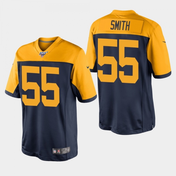 Men's Za'Darius Smith Packers 100th Season Throwback Jersey - Navy