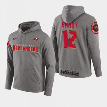 Men's Tampa Bay Buccaneers #12 Tom Brady New Season Player Pullover Hoodie - Gray