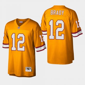 Men's Buccaneers Tom Brady Legacy Replica Orange Jersey