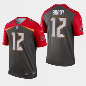 Men's Tampa Bay Buccaneers Tom Brady Inverted Legend Jersey - Pewter