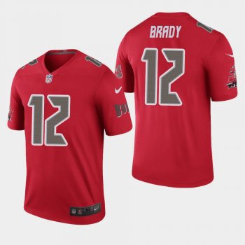 Men's Tampa Bay Buccaneers #12 Tom Brady Color Rush Legend Jersey - Red