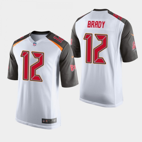 Men's Tampa Bay Buccaneers #12 Tom Brady Game Jersey - White