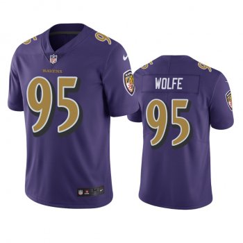 Men's Color Rush Limited Baltimore Ravens Derek Wolfe Purple Jersey