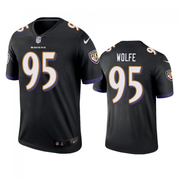 Men's Baltimore Ravens Derek Wolfe Black Legend Jersey