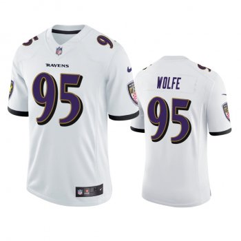 Men's Derek Wolfe Baltimore Ravens White Vapor Limited Jersey