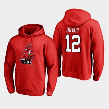 Men's Tampa Bay Buccaneers #12 Tom Brady 2020 New Logo Hoodie - Red