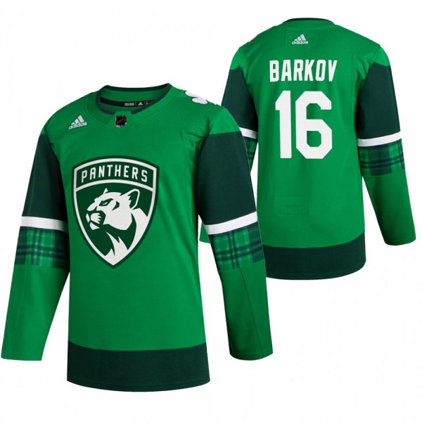 Panthers Aleksander Barkov #16 Green 2020 St. Patrick's Day Authentic Player Jersey