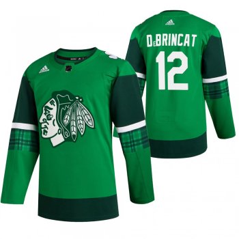 Blackhawks Alex DeBrincat #12 Green 2020 St. Patrick's Day Authentic Player Jersey