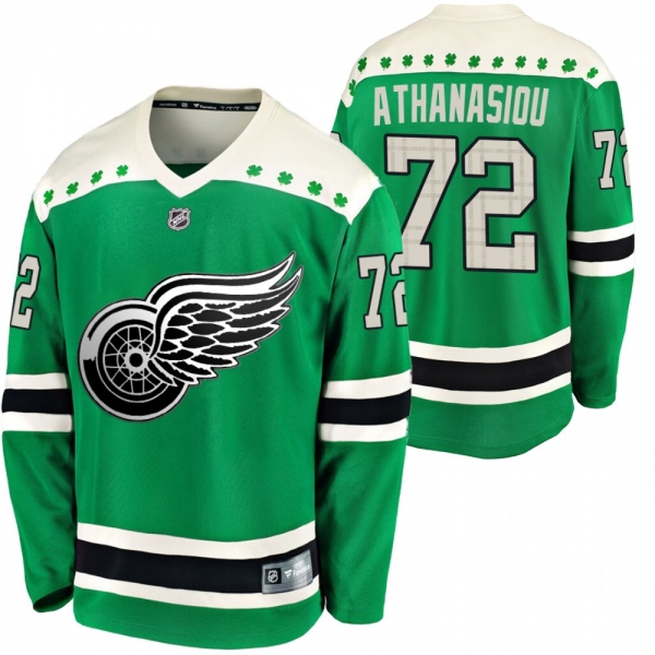 Detroit Red Wings Andreas Athanasiou #72 Green 2020 St. Patrick's Day Breakaway Jersey