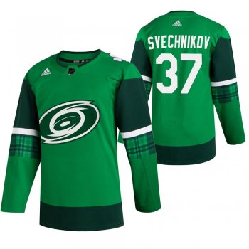 Hurricanes Andrei Svechnikov #37 Green 2020 St. Patrick's Day Authentic Player Jersey