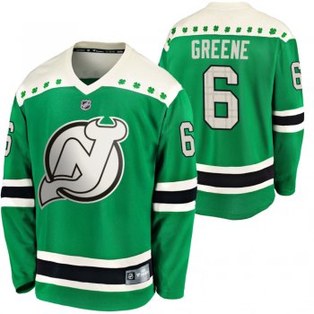 Devils Andy Greene #6 Green 2020 St. Patrick's Day Replica Player Jersey