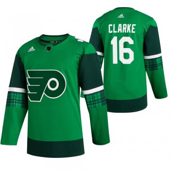 Flyers Bobby Clarke #16 Green 2020 St. Patrick's Day Authentic Player Jersey