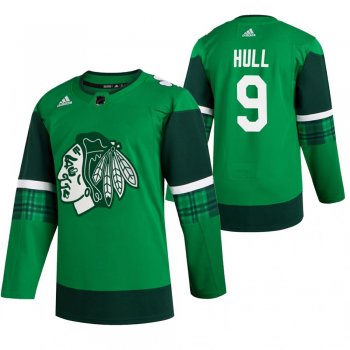 Blackhawks Bobby Hull #9 Green 2020 St. Patrick's Day Authentic Player Jersey