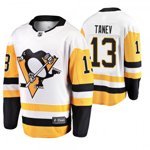 Pittsburgh Penguins Brandon Tanev Jersey Men's Away Breakaway Player Fanatics Branded