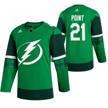 Lightning Brayden Point #21 Green 2020 St. Patrick's Day Authentic Player Jersey