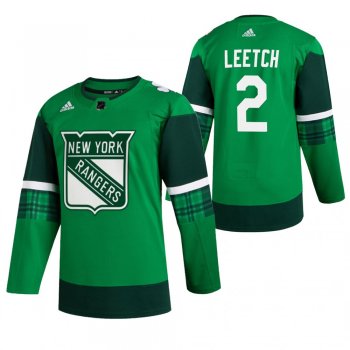 Rangers Brian Leetch #2 Green 2020 St. Patrick's Day Authentic Player Jersey