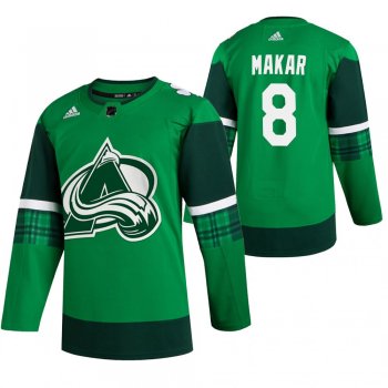 Avalanche Cale Makar #8 Green 2020 St. Patrick's Day Authentic Player Jersey