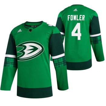 Ducks Cam Fowler #4 Green 2020 St. Patrick's Day Authentic Player Jersey