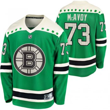 Bruins Charlie McAvoy #73 Green 2020 St. Patrick's Day Replica Player Jersey