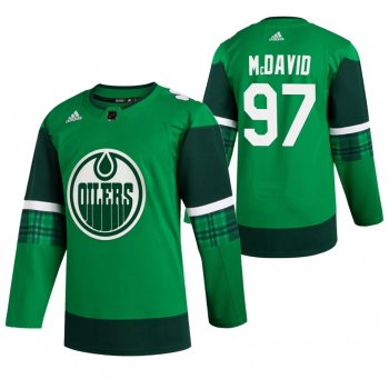 Oilers Connor McDavid #97 Green 2020 St. Patrick's Day Authentic Player Jersey