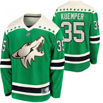 Coyotes Darcy Kuemper #35 Green 2020 St. Patrick's Day Replica Player Jersey