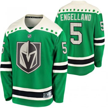 Vegas Golden Knights #5 Deryk Engelland Green 2020 St. Patrick's Day Breakaway Jersey