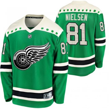 Detroit Red Wings Frans Nielsen #81 Green 2020 St. Patrick's Day Breakaway Jersey