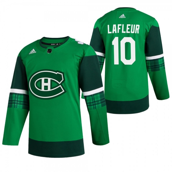 Canadiens Guy Lafleur #10 Green 2020 St. Patrick's Day Authentic Player Jersey