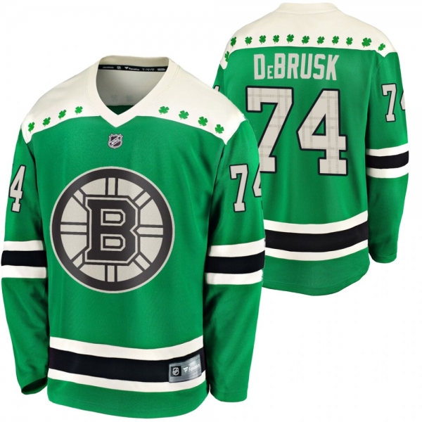 Bruins Jake DeBrusk #74 Green 2020 St. Patrick's Day Replica Player Jersey