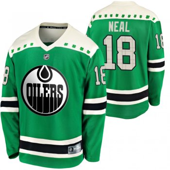 Edmonton Oilers James Neal #18 Green 2020 St. Patrick's Day Breakaway Jersey