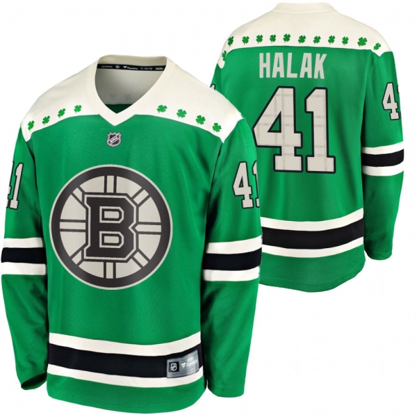 Bruins Jaroslav Halak #41 Green 2020 St. Patrick's Day Replica Player Jersey