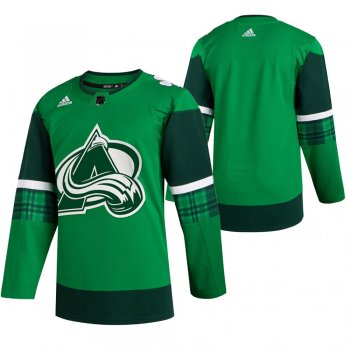 Colorado Avalanche Green 2020 St. Patrick's Day Jersey