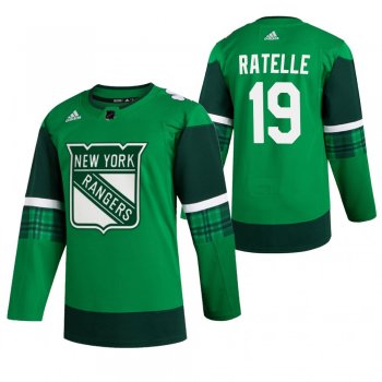 Rangers Jean Ratelle #19 Green 2020 St. Patrick's Day Authentic Player Jersey