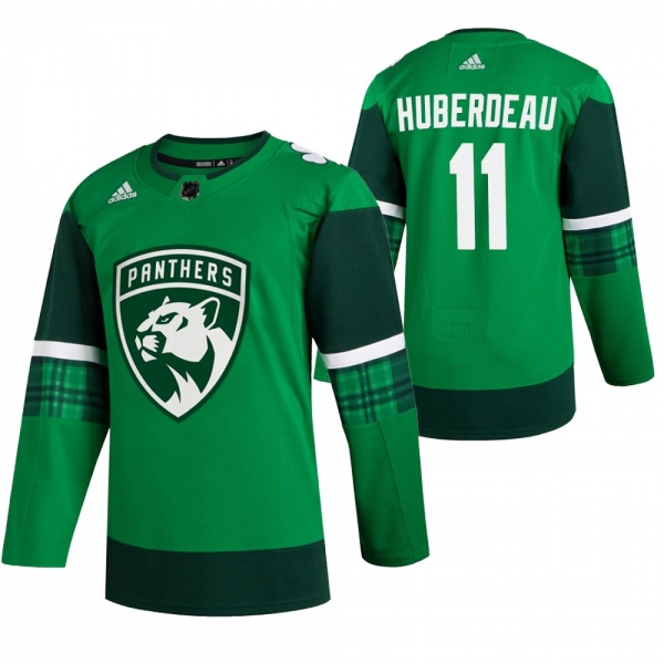 Panthers Jonathan Huberdeau #11 Green 2020 St. Patrick's Day Authentic Player Jersey