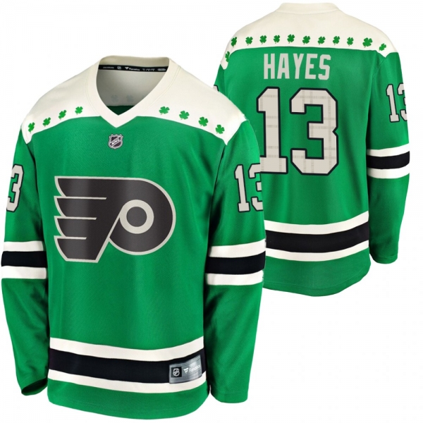 Philadelphia Flyers #13 Kevin Hayes Green 2020 St. Patrick's Day Breakaway Jersey