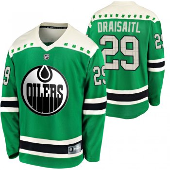 Edmonton Oilers Leon Draisaitl #29 Green 2020 St. Patrick's Day Breakaway Jersey