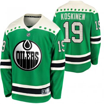 Edmonton Oilers Mikko Koskinen #19 Green 2020 St. Patrick's Day Breakaway Jersey